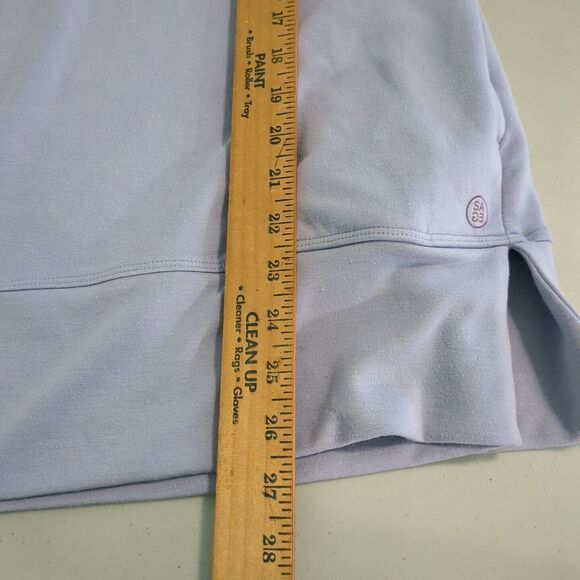 Sage Scuba Cozy Top Drop Shoulder Side Pockets Tunic Length medium sweatshirt - Picture 5 of 7